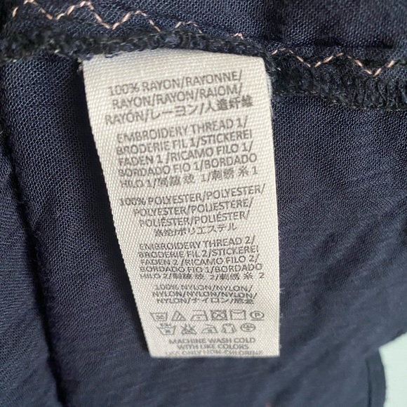 Free People Women’s Wind Willow Embroidered Bohemian Mini Dress Black  - Size L - Picture 10 of 16